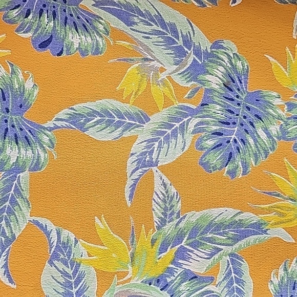 For Love & Lemons Aloha Bird of Paradise Gold Mini Skirt - Size Medium - Picture 6 of 9